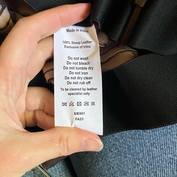 Quince brown leather midi skirt size 6 - Picture 3 of 5